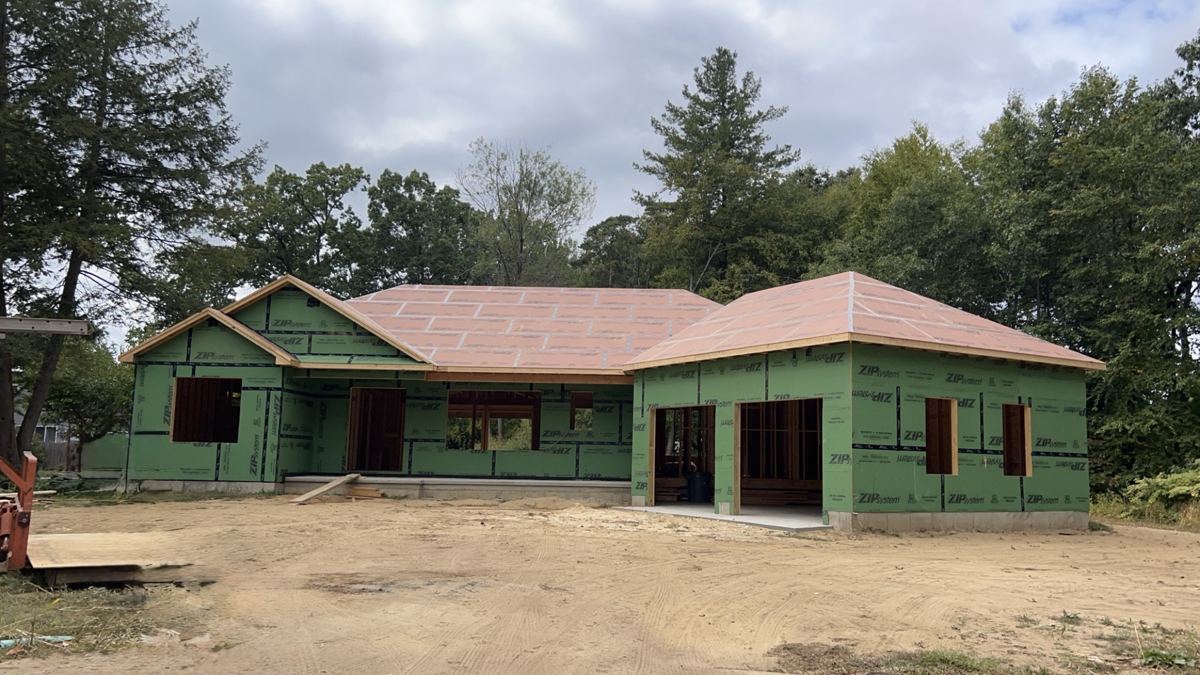 Framing a rear addition