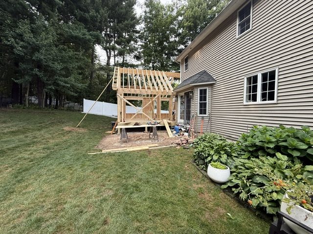Rear addition framed